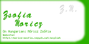 zsofia moricz business card
